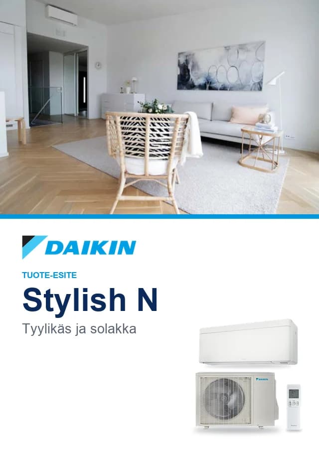 Daikin Stylish N 30 musta esitteen kansi