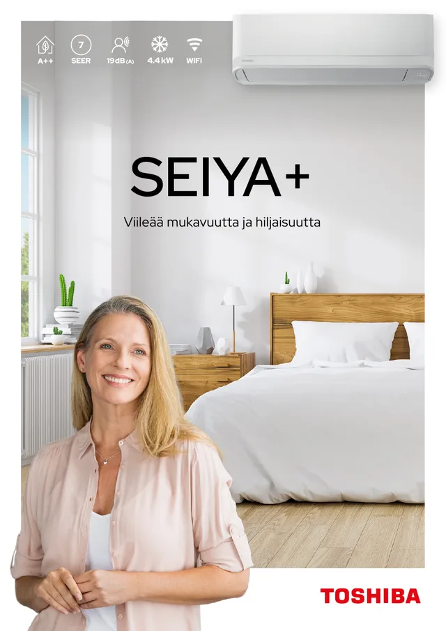 Toshiba Seiya+ 10 esitteen kansi