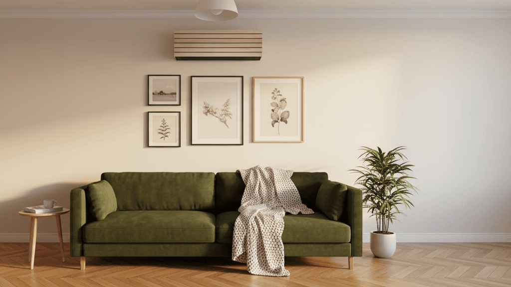 Ilmalämpöpumppu osana kodin sisustusta