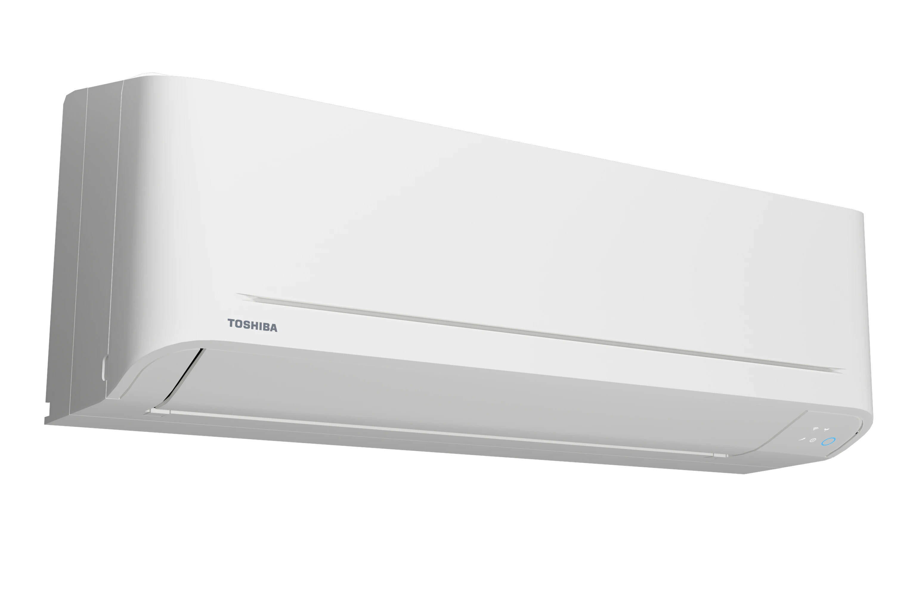 Toshiba Seiya+ -sisäyksikkö kolmen neljäsosan kuvakulmasta