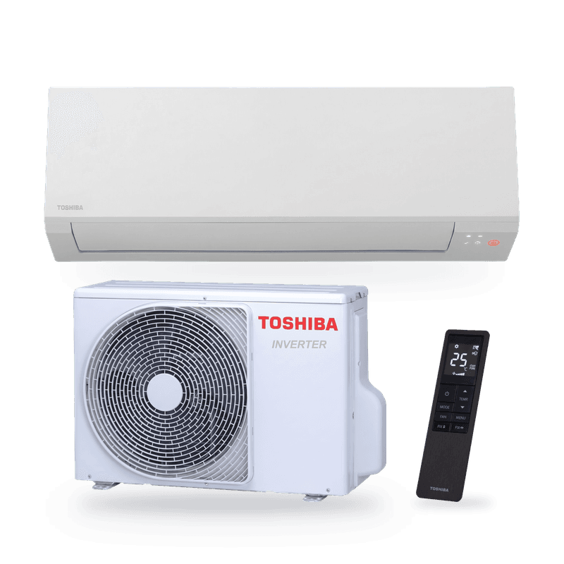 Toshiba Polar White+ 25 -setti: sisäyksikkö, ulkoyksikkö ja kaukosäädin
