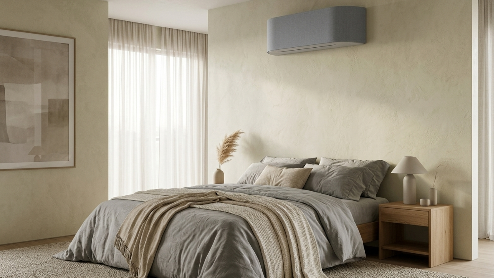 Toshiba Haori Nordic Design makuuhuoneessa